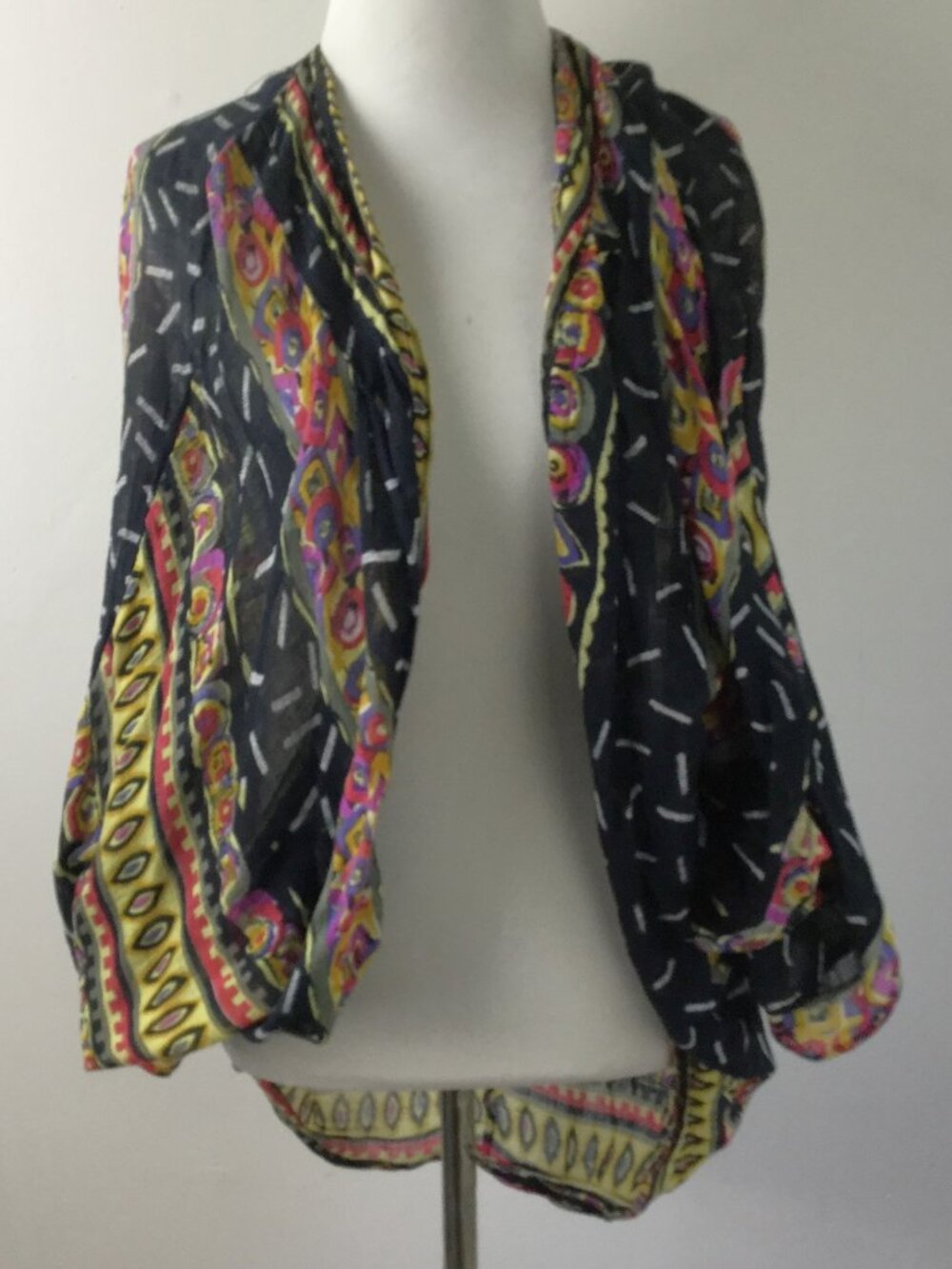Shareen Again Open Front Tribal Cocoon Shrug